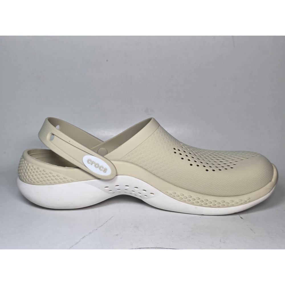 Crocs LiteRide 360 Clogs Mens Size 7 Women's 9 Cream White Slip On Shoes Sandals - Picture 4 of 14